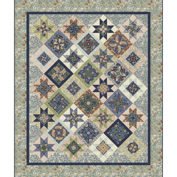 Quilt Pattern - Kensington Kaleidoscope - 36"x47" to 94"x105"