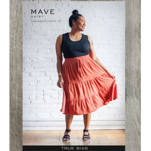 True Bias Pattern - Mave Skirt - Sizes: 14-30
