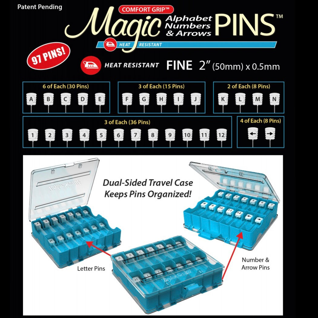 Magic Pins - Magic Alphabet Numbers & Arrows Pins – Mended Hearts Quilting  & Boutique