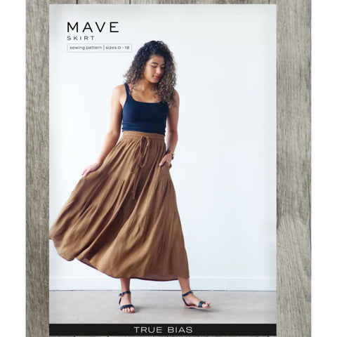 True Bias Pattern - Mave Skirt - Sizes: 0-18