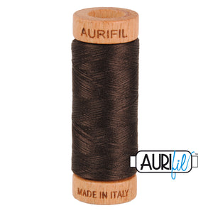 Aurifil Cotton 80wt Thread - 280 mt - 1130 - Very Dark Bark