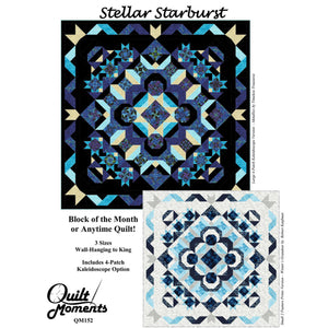 Quilt Pattern - Stellar Starburst - 53"x53",  72"x72" & 106"x106"