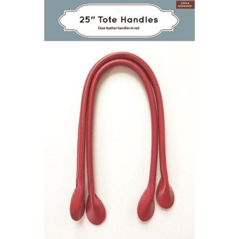 Zakka Workshop Tote Handles - 24” Red Faux Leather