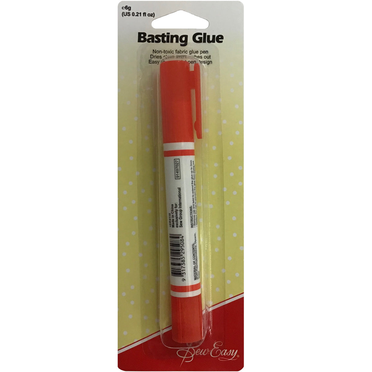 Collins fabric glue stick Basting adhesive, water soluble, acid free,  non-toxic