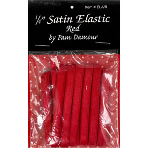 Satin Elastic - Red - 1/4" (6mm) - 4yd