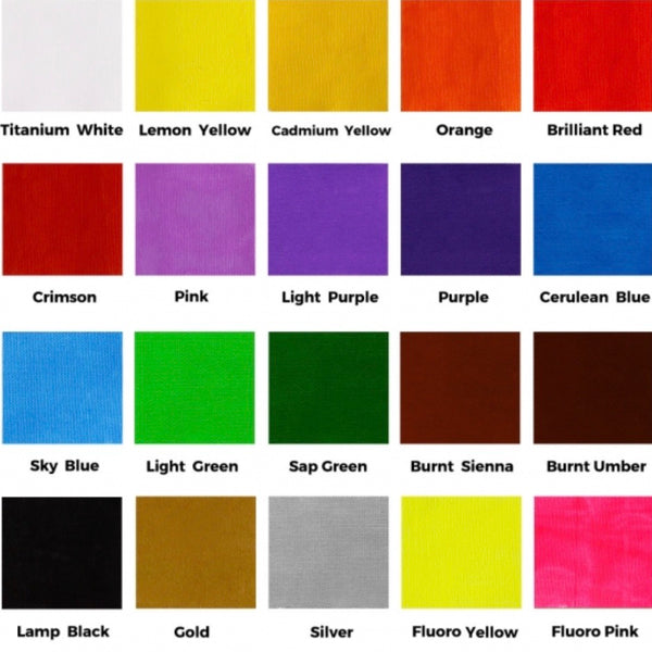 Fabric Paint - 20ml - 20 colors