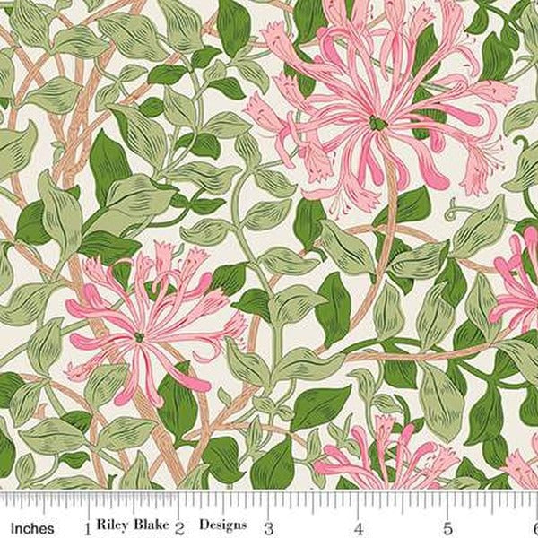 Trailing Honeysuckle by Liberty - 108" Backing - Pink