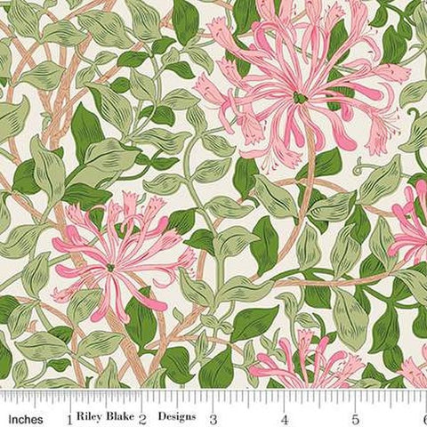Trailing Honeysuckle by Liberty - 108" Backing - Pink