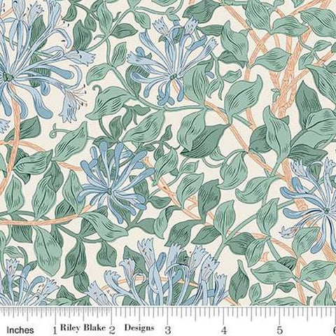 Trailing Honeysuckle by Liberty - 108" Backing - Blue