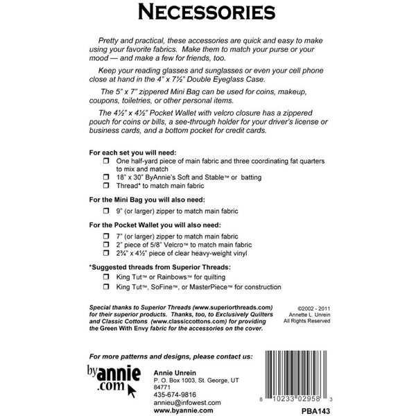 ByAnnie Pattern - Necessories