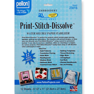 Print-Stitch-Dissolve - Water Soluble Sheets