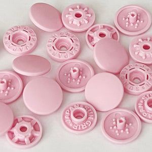 Plastic Finger Snaps - 1/2” - 8pc - Baby Pink