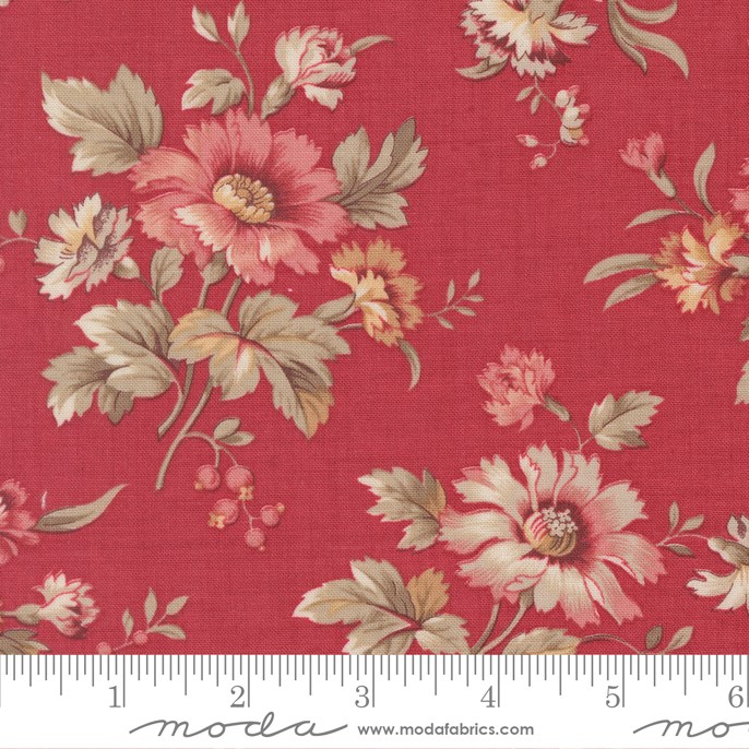 Joie De Vivre - Cosmos Florals - Rouge