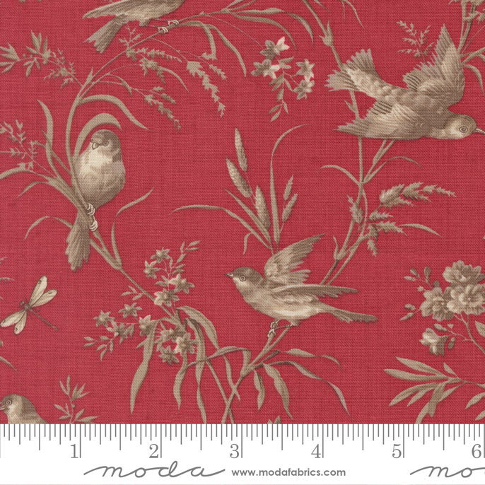Joie De Vivre - Moineau Florals Birds - Rouge