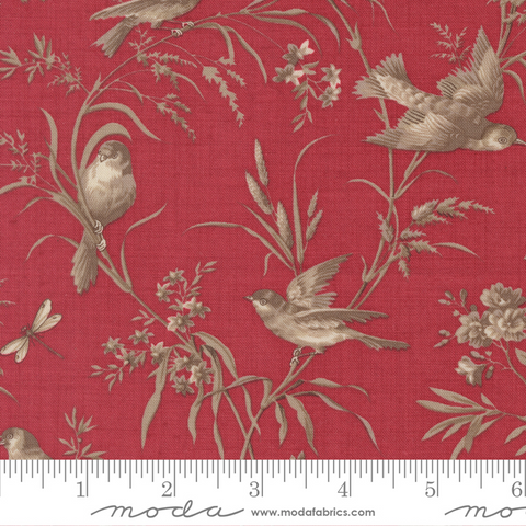 Joie De Vivre - Moineau Florals Birds - Rouge