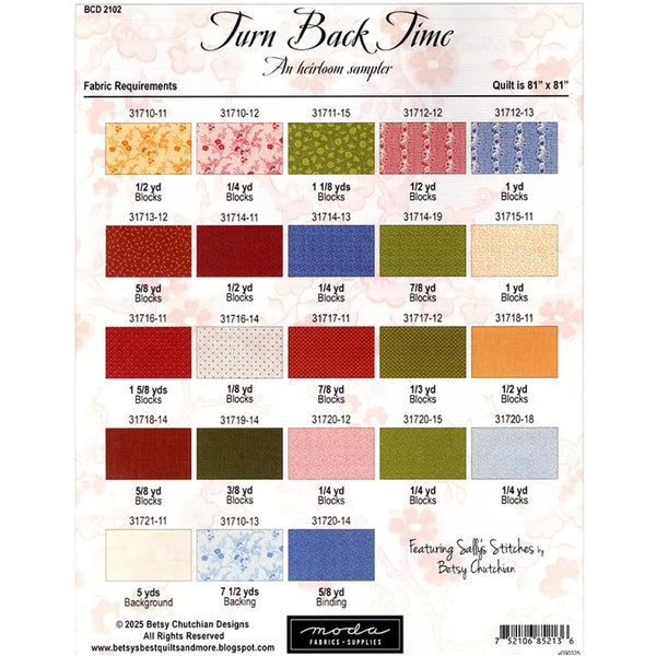 Turn Back Time - Quilt Top Kit - 81” x 81”