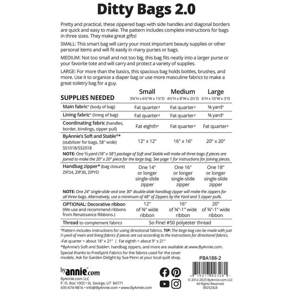 ByAnnie Pattern - Ditty Bags 2.0