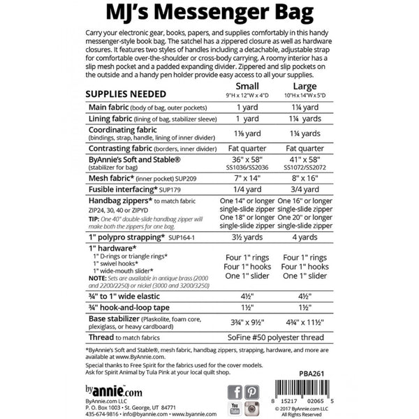 ByAnnie Pattern - MJ's Messenger Bag
