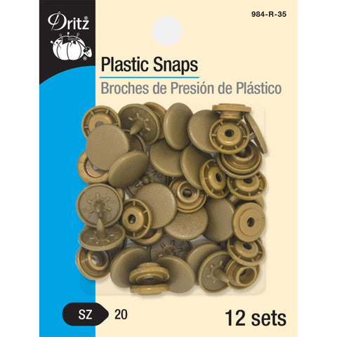 Plastic Snaps - 1/2” - 12pc Gold