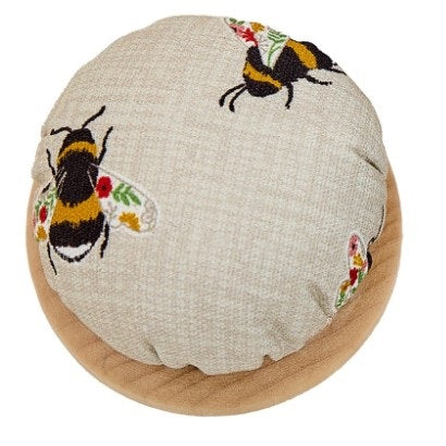 Wooden Base Pincushion - Bees