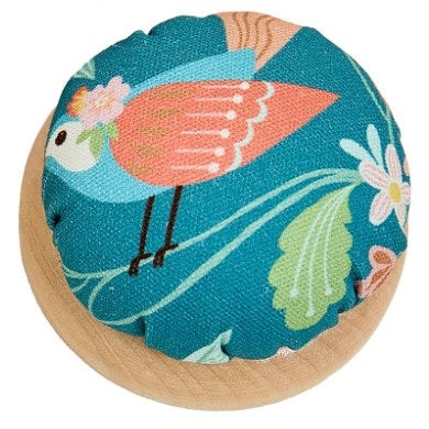 Wooden Base Pincushion - Birds