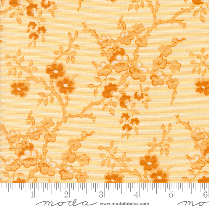 Sallys Stitches - Flowering Quince Florals Vines - Honey