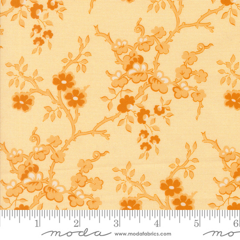 Sallys Stitches - Flowering Quince Florals Vines - Honey
