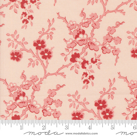 Sallys Stitches - Flowering Quince Florals Vines - Sweet Pink