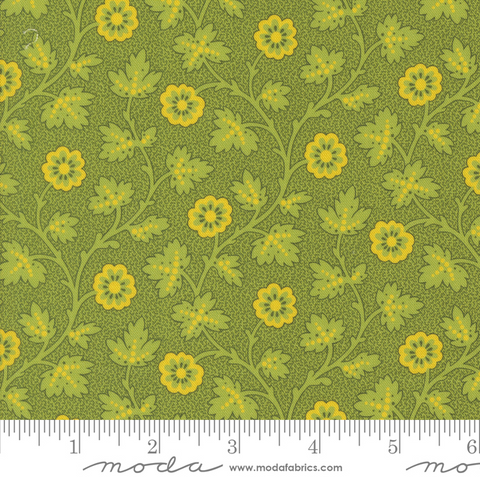 Sallys Stitches - Trailing Moss Florals Vines - New Leaf