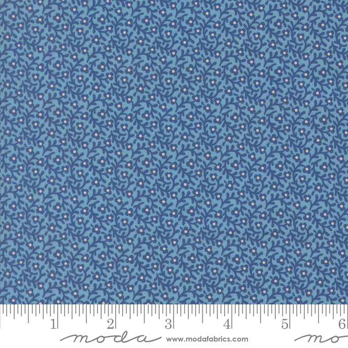 Sallys Stitches - Creeping Thyme Blenders Small Floral Vines - Prussian Blue