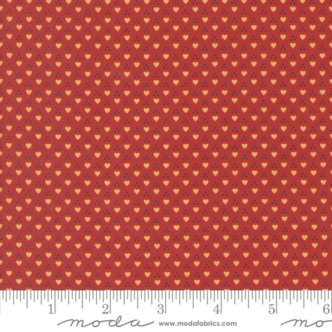 Sallys Stitches - Sweetheart Blenders Hearts Dot - Turkey Red