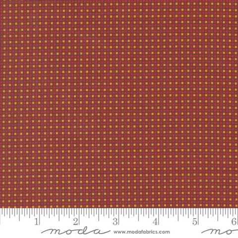 Sallys Stitches - Hopscotch Checks and Plaids Grid - Turkey Red