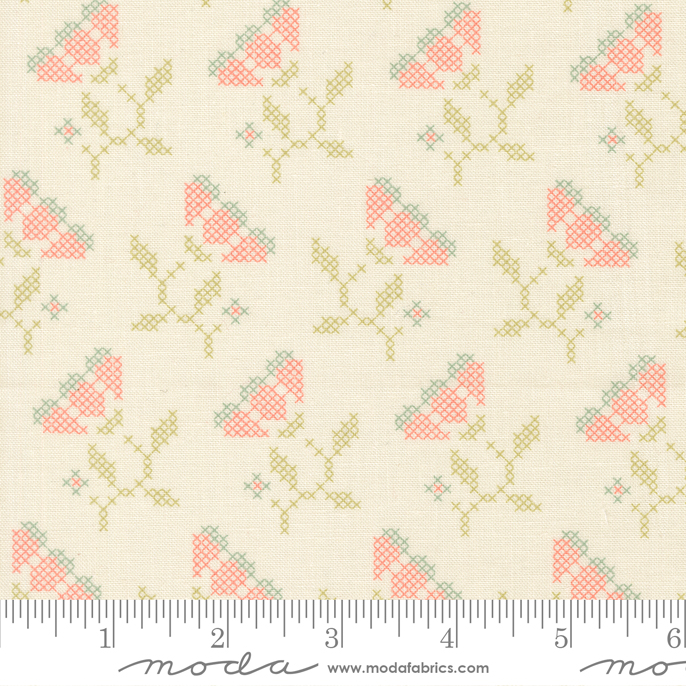 Sunbonnet - Cross Stitch Flower - Porcelain