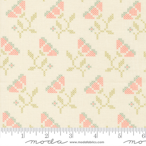 Sunbonnet - Cross Stitch Flower - Porcelain