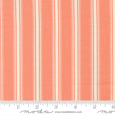 Sunbonnet - Dots and Stripes - Coral