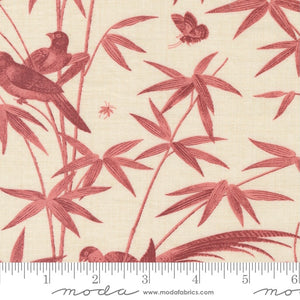 Rouenneries Trois - Charmant Bird Toile - Pearl/Faded Red