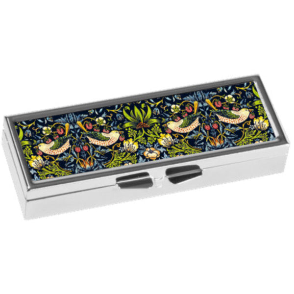 Pill Box - Rectangular - Strawberry Thief