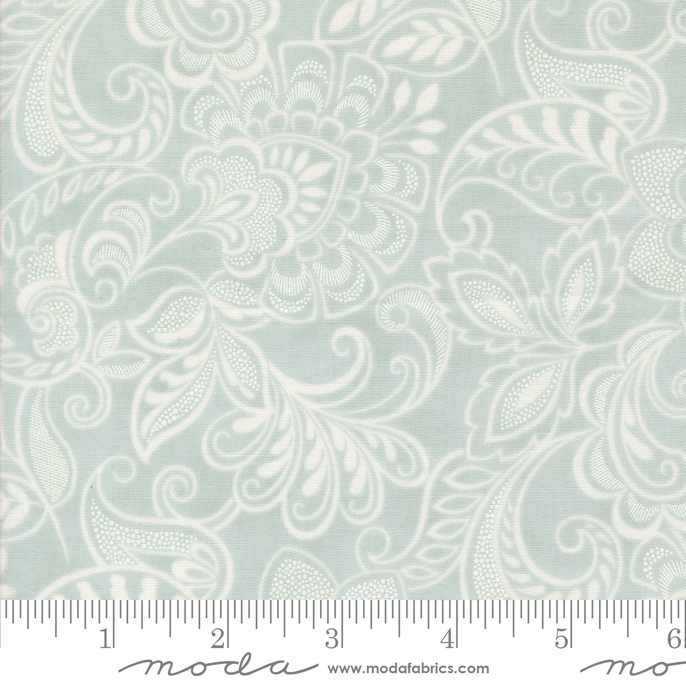 Muse - Flourishing Florals Damask - Sky
