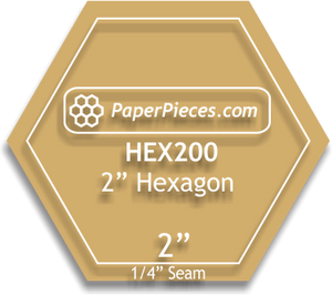 Hexagon Acrylic Template for 2” Hexagons