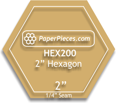 Hexagon Acrylic Template for 2” Hexagons