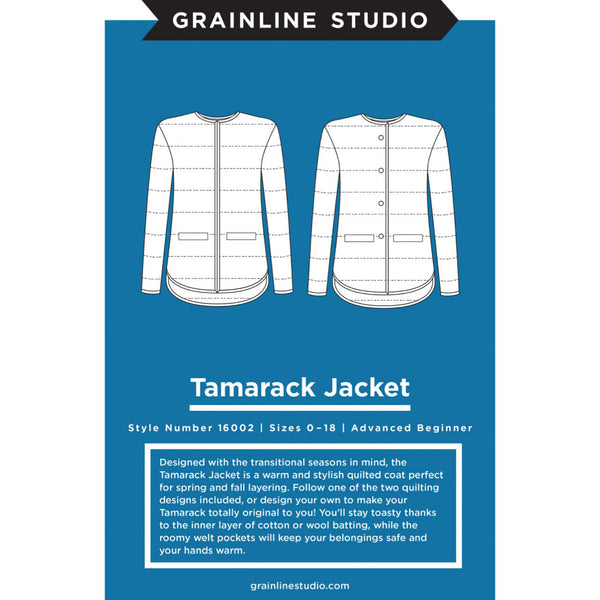 Grainline Studio Pattern - Tamarack Jacket - Sizes: 0-18