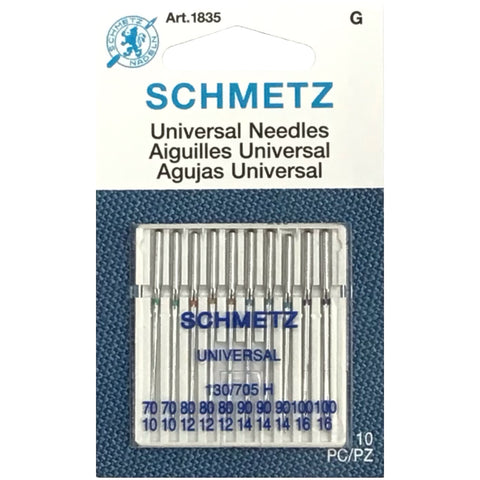 Universal Sewing Machine Needles - 70/10, 80/12, 90/14, 100/16