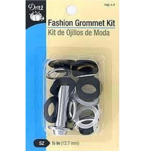 Fashion Grommets and Tool - 1/2” - 8 pack - Black