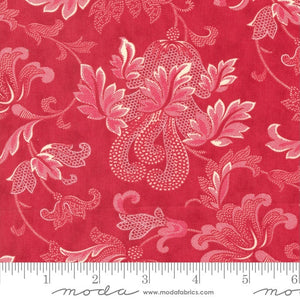 Etchings 108" Backing - Friendly Flourish - Red