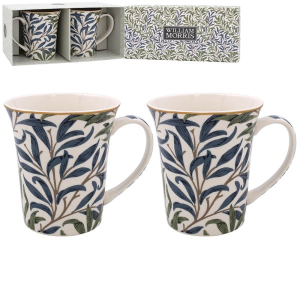 William Morris Fine China 275mL Mug - Willow - Set of 2