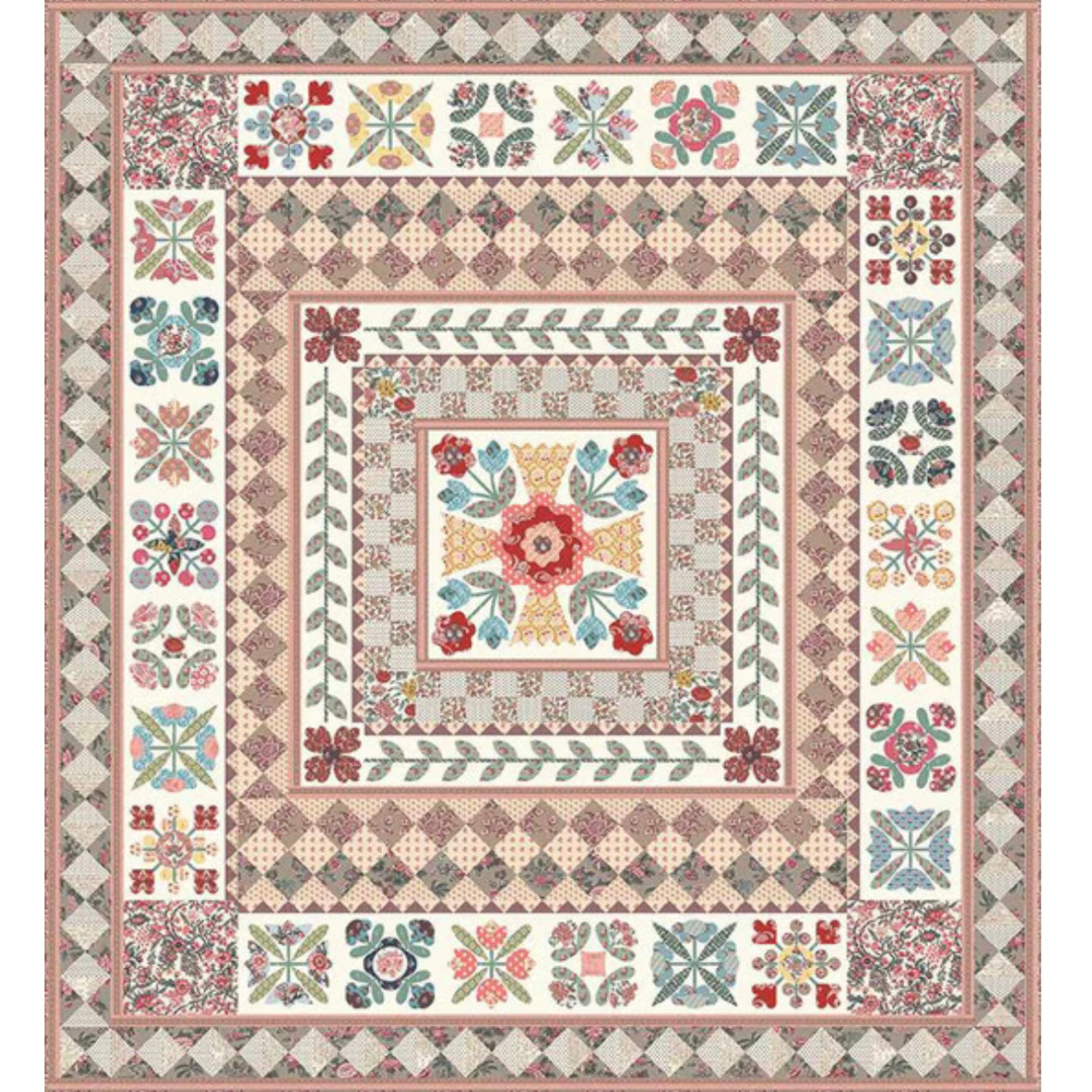 Jane Austen 250th Anniversary Quilt - Quilt Top Kit - 78.5”x86.5”