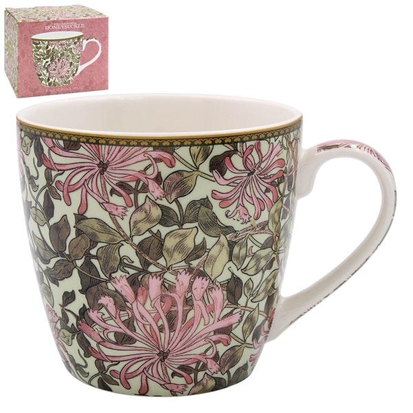 William Morris Fine China 400mL Wide Mug - Honeysuckle