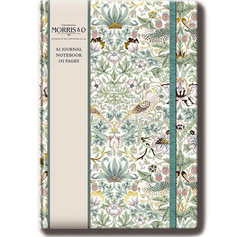 Notebook A5 - Morris&Co. - Sage Strawberry Thief