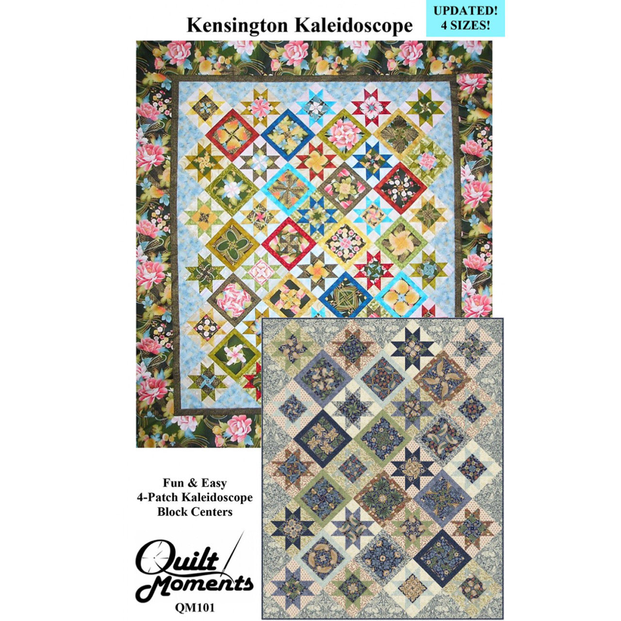 Quilt Pattern - Kensington Kaleidoscope - 36"x47" to 94"x105"