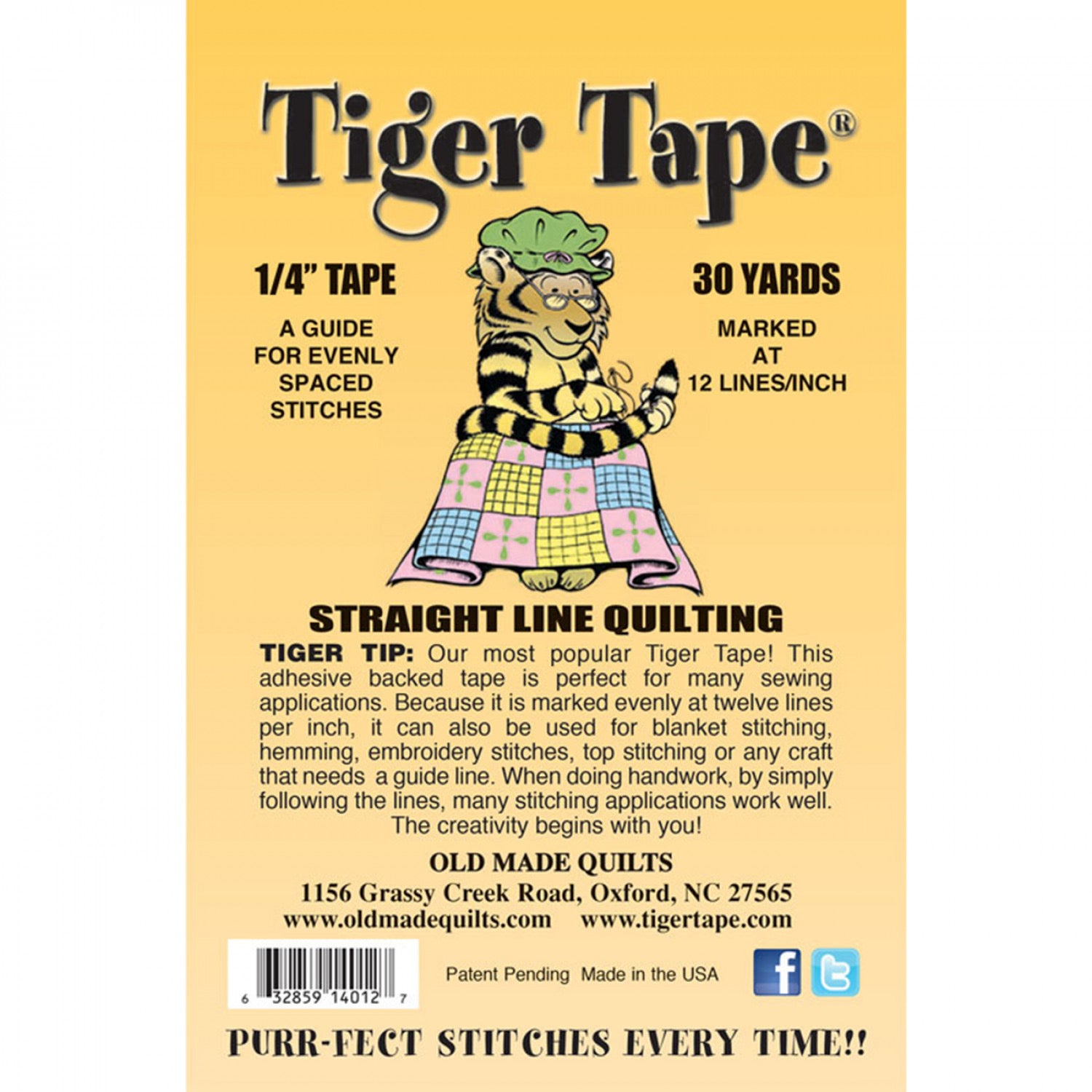 Tiger Tape - Straight Line Quilting - 12 lines/inch